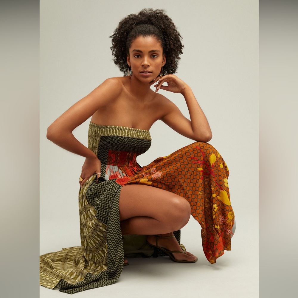 Anthropologie Smocked Maxi Dress / Siddhartha Bansal